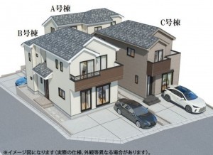 仙台市宮城野区鶴ケ谷東、新築一戸建ての間取り画像です