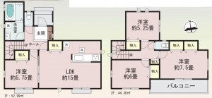 仙台市若林区、新築一戸建ての画像です