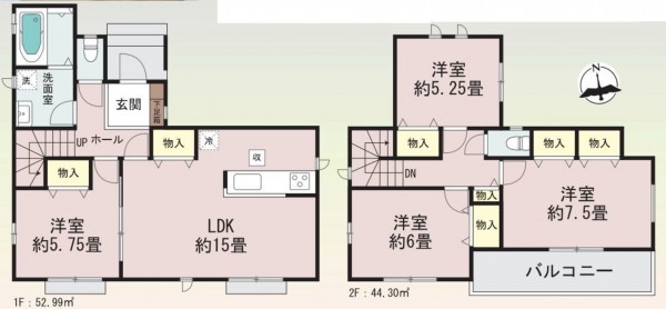 仙台市若林区、新築一戸建ての画像です