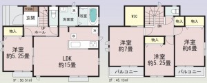 仙台市宮城野区鶴ケ谷、新築一戸建ての画像です