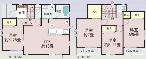 仙台市宮城野区鶴ケ谷、新築一戸建ての画像です