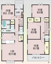 仙台市宮城野区鶴ケ谷、新築一戸建ての画像です