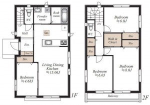 仙台市宮城野区鶴ケ谷、新築一戸建ての画像です