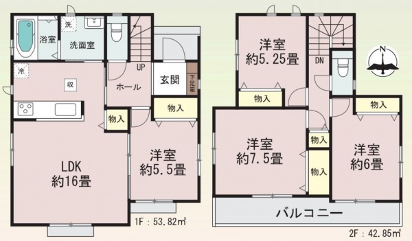 仙台市泉区向陽台、新築一戸建ての画像です