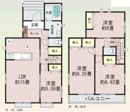 仙台市泉区松陵、新築一戸建ての画像です