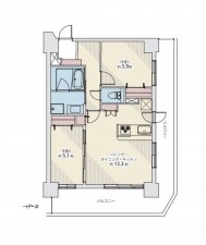 仙台市太白区、マンションの間取り画像です