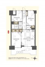 仙台市太白区、マンションの間取り画像です