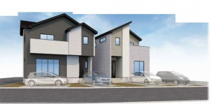 仙台市若林区、新築一戸建ての画像です