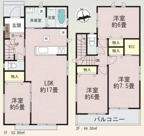 仙台市若林区、新築一戸建ての画像です