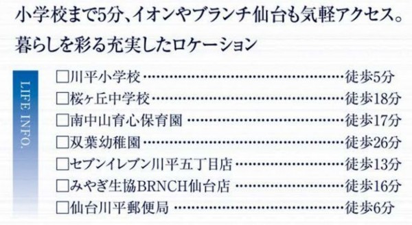 仙台市青葉区川平、新築一戸建ての画像です