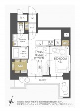 仙台市青葉区五橋、マンションの間取り画像です