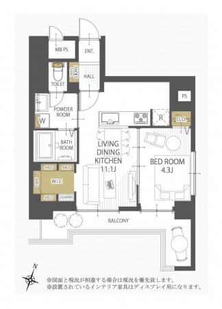 仙台市青葉区五橋、マンションの間取り画像です
