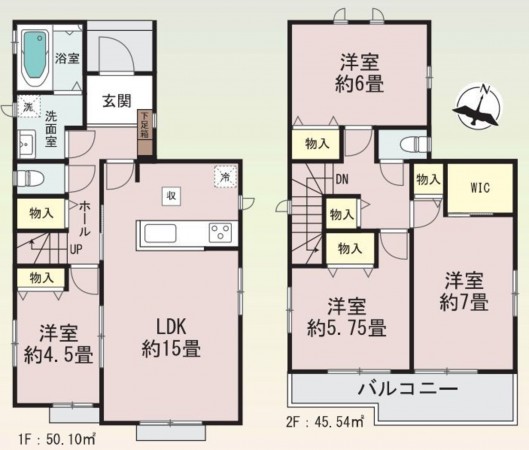 仙台市泉区松陵、新築一戸建ての画像です