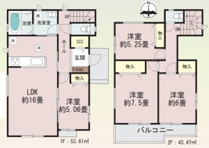仙台市宮城野区新田、新築一戸建ての画像です