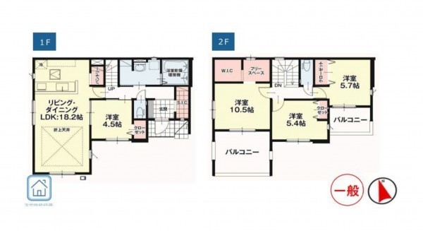 仙台市太白区、新築一戸建ての間取り画像です