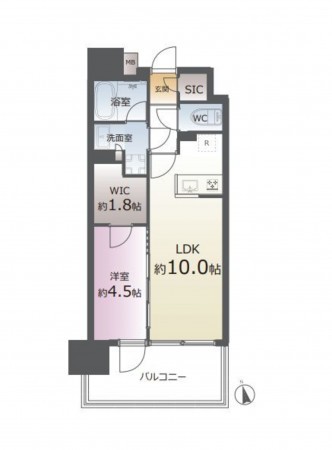 仙台市宮城野区、マンションの間取り画像です