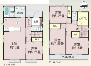 仙台市宮城野区東仙台、新築一戸建ての画像です