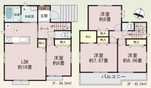 仙台市泉区長命ケ丘、新築一戸建ての画像です