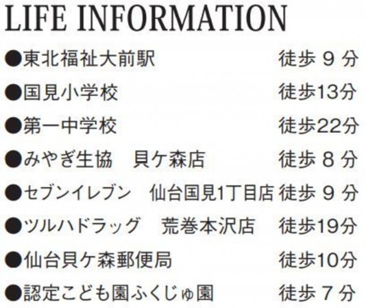 仙台市青葉区貝ケ森、新築一戸建ての画像です