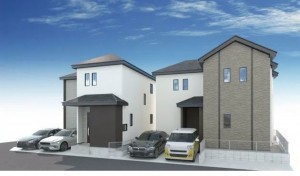 仙台市若林区、新築一戸建ての間取り画像です