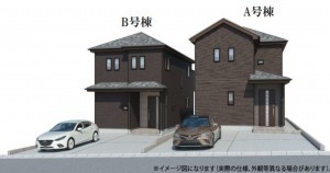 仙台市太白区、新築一戸建ての間取り画像です