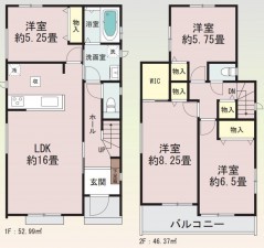 仙台市太白区、新築一戸建ての画像です
