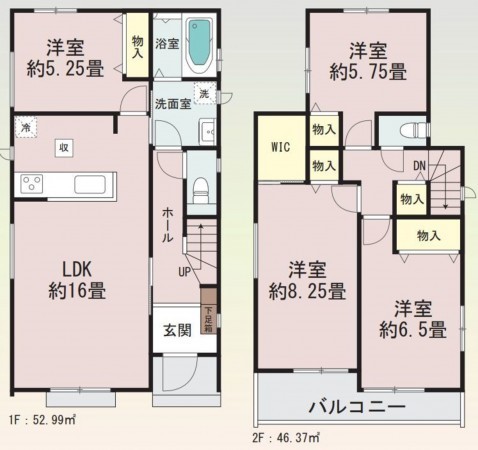 仙台市太白区、新築一戸建ての画像です