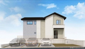 仙台市青葉区西勝山、新築一戸建ての間取り画像です