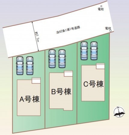 仙台市若林区、新築一戸建ての画像です