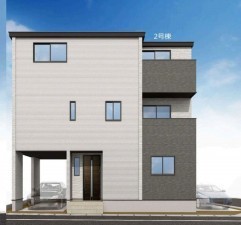 仙台市若林区、新築一戸建ての間取り画像です