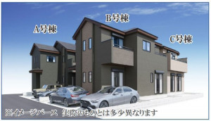 仙台市若林区、新築一戸建ての画像です