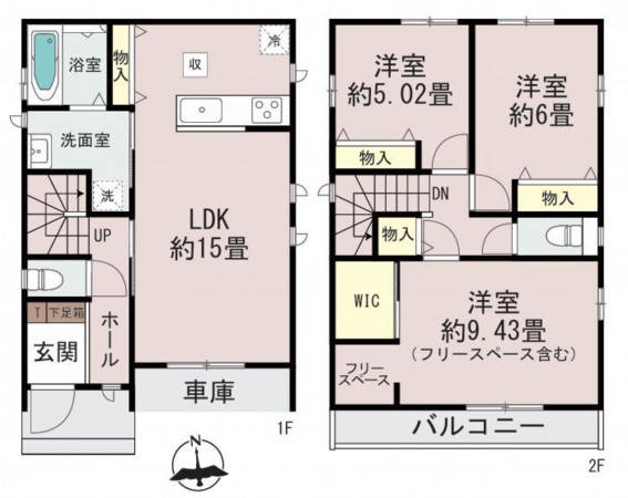仙台市若林区、新築一戸建ての画像です