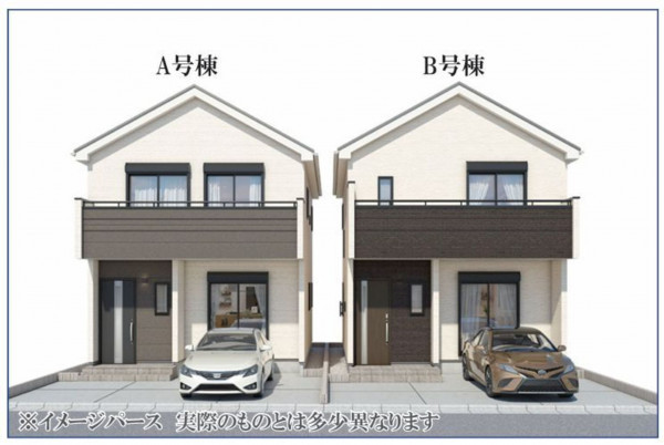 仙台市若林区、新築一戸建ての間取り画像です