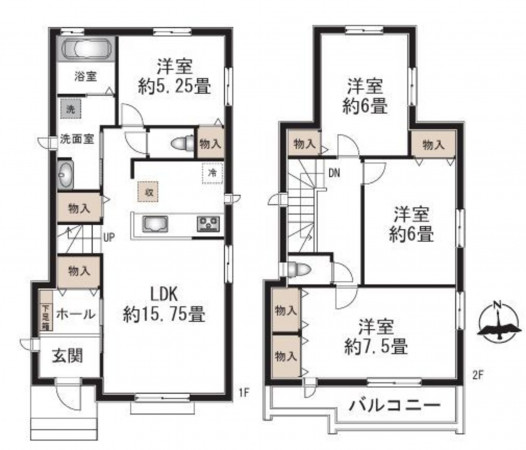 仙台市泉区将監、新築一戸建ての画像です