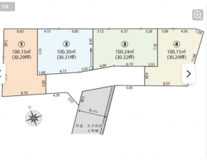 静岡市駿河区丸子、土地の間取り画像です