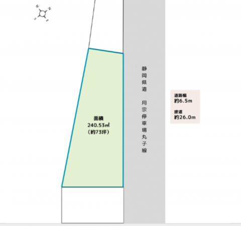 静岡市駿河区青木、土地の間取り画像です