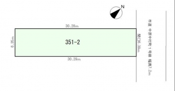 静岡市駿河区中村町、土地の間取り画像です