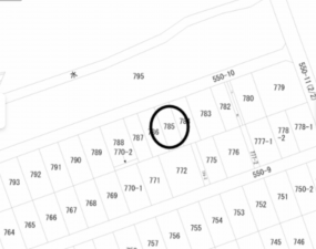 静岡市駿河区小鹿、土地の間取り画像です