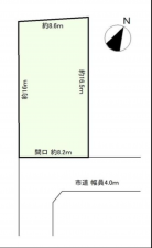 静岡市駿河区鎌田、土地の間取り画像です