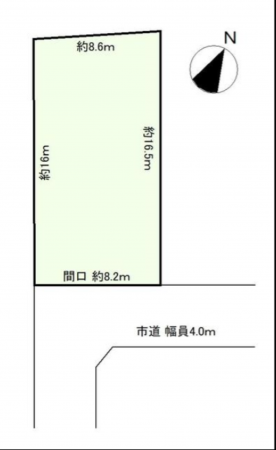 静岡市駿河区鎌田、土地の間取り画像です