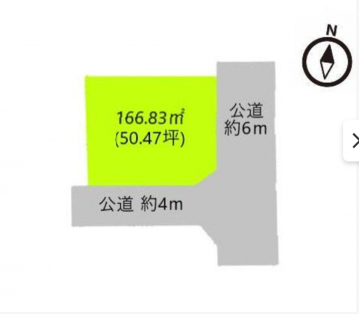 静岡市駿河区大谷、土地の間取り画像です