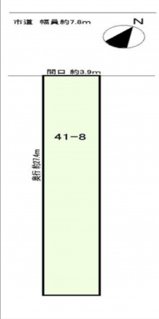 静岡市駿河区新川、土地の間取り画像です