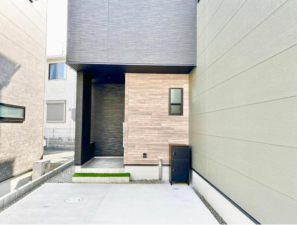 静岡市駿河区敷地、新築一戸建ての外観画像です
