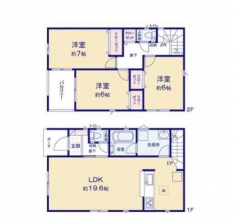 静岡市駿河区池田、中古一戸建ての間取り画像です
