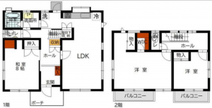 静岡市駿河区南安倍、中古一戸建ての間取り画像です