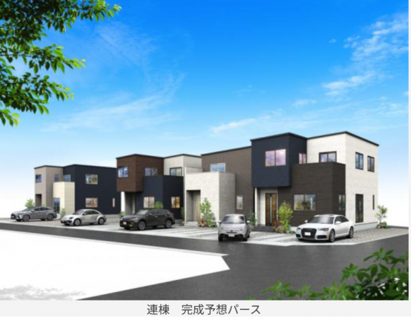 静岡市駿河区下川原、新築一戸建ての完成予想図（外観）画像です