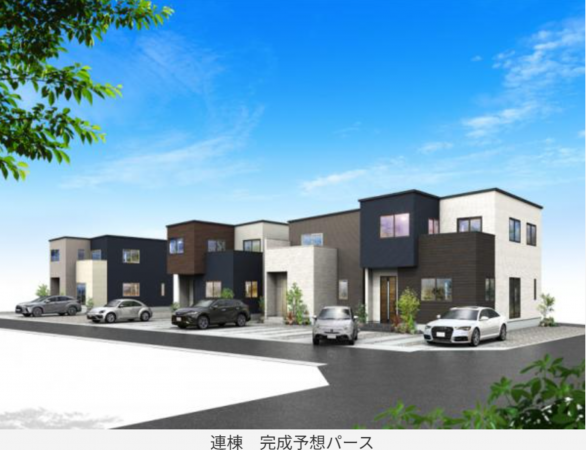 静岡市駿河区下川原、新築一戸建ての完成予想図（外観）画像です