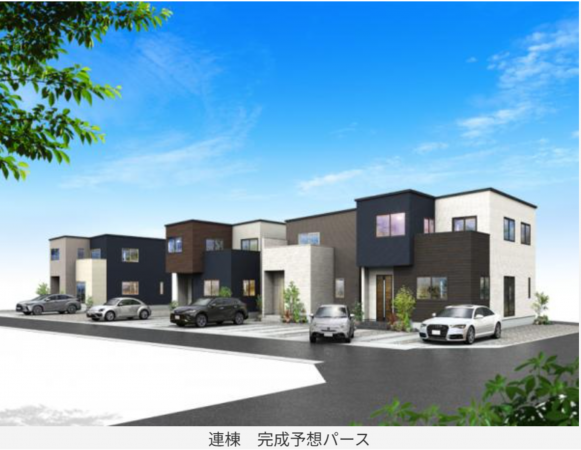 静岡市駿河区下川原、新築一戸建ての完成予想図（外観）画像です