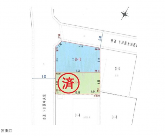 静岡市駿河区下川原、土地の間取り画像です
