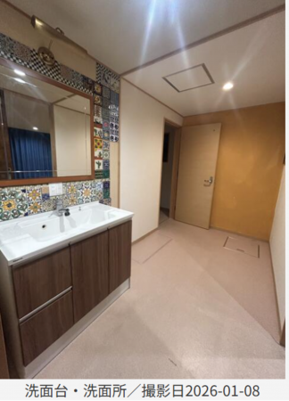 静岡市駿河区石部、中古一戸建ての洗面画像です